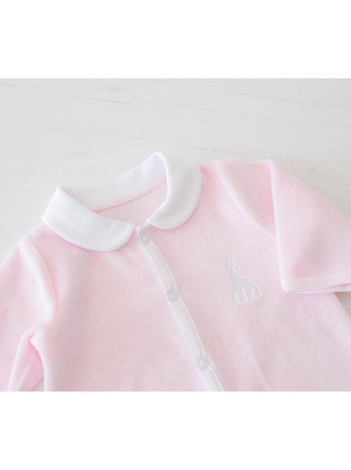Pyjama en velours rose Sophie la girafe (3 mois) - Kiabi