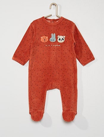 Pyjama Velours Jersey Pyjama Bebe Fille Rouge Kiabi