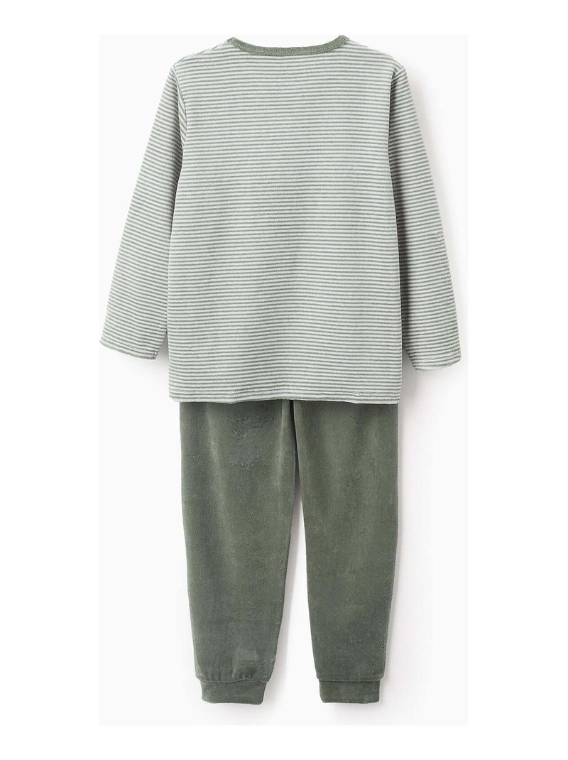 Pyjama en Velours Vert foncé - Kiabi