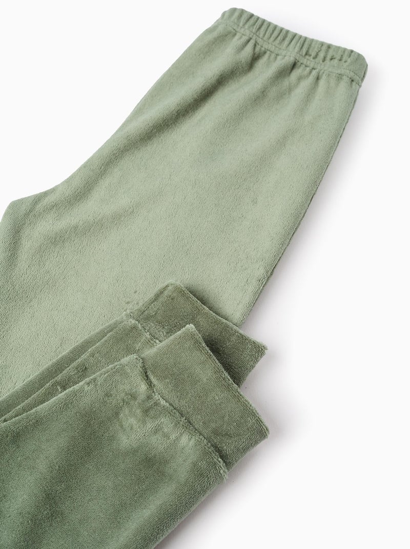 Pyjama en Velours Vert foncé - Kiabi