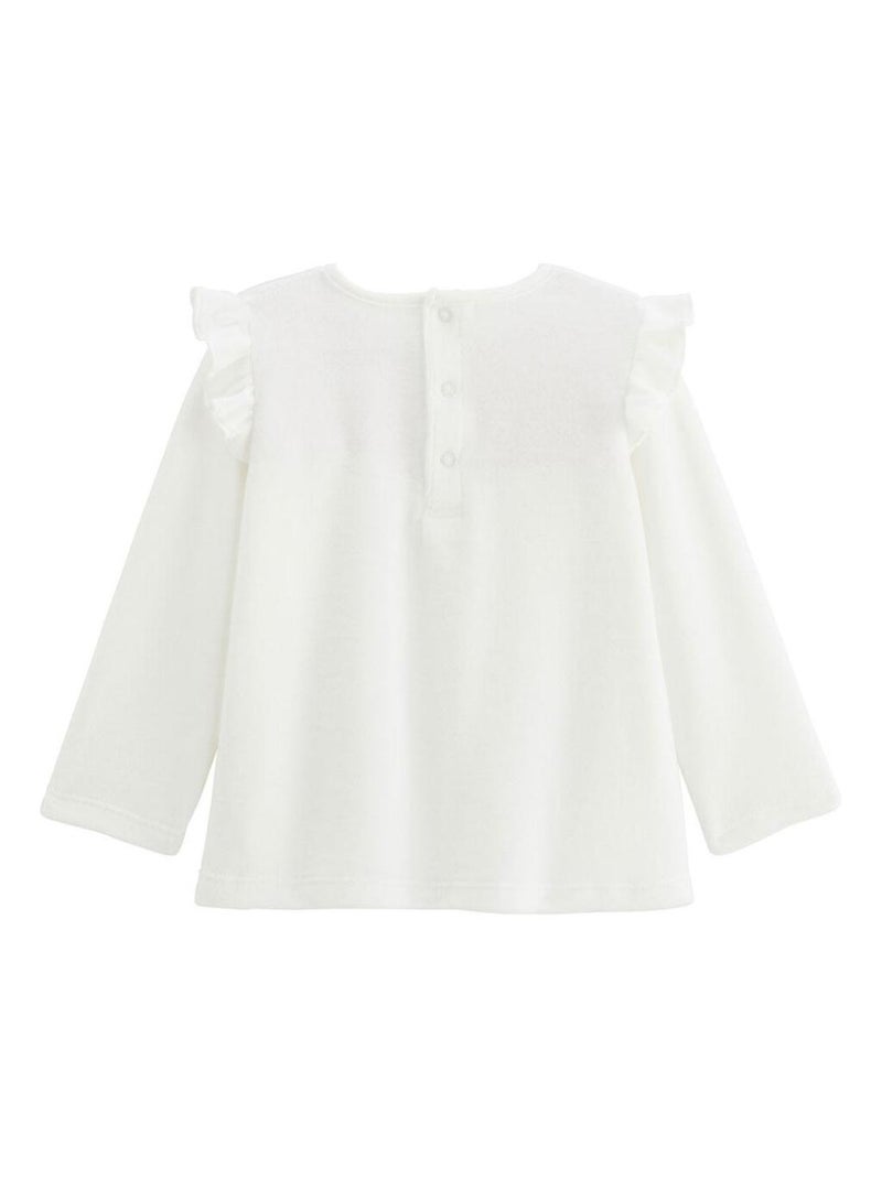 Pyjama enfant 2 pi?ces en velours ?cru Louisa Ecru - Kiabi