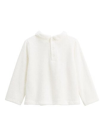 Pyjama enfant 2 pi?ces en velours ? pieds retroussables Swan