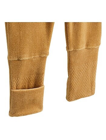 Pyjama enfant 2 pi?ces en velours ? pieds retroussables Swan