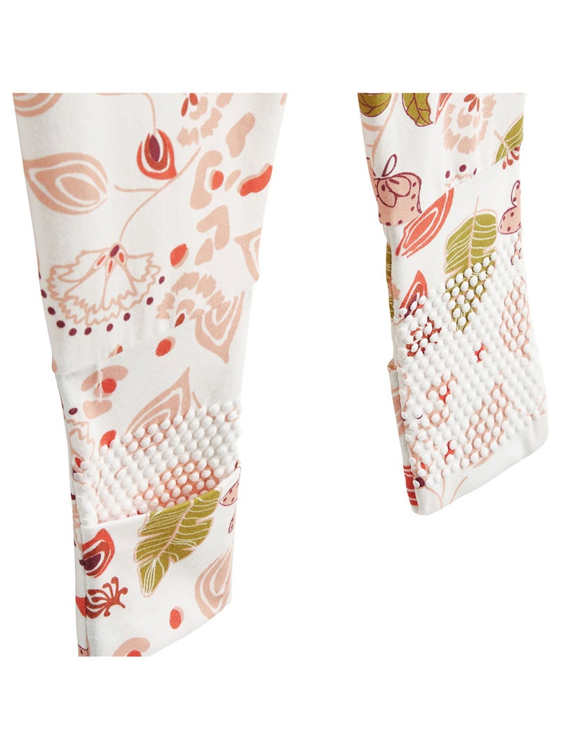 Pyjama enfant 2 pièces à pieds retroussables Mindanao Rose - Kiabi