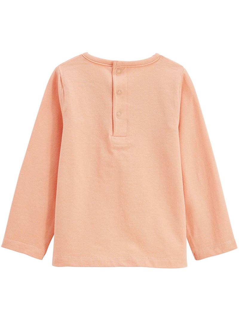 Pyjama enfant 2 pièces à pieds retroussables Santa Giulia Corail - Kiabi