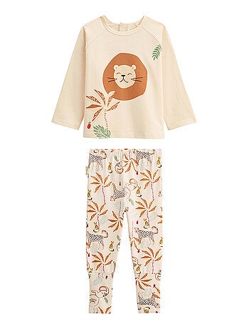 Pyjama enfant 2 pièces à pieds retroussables Tango