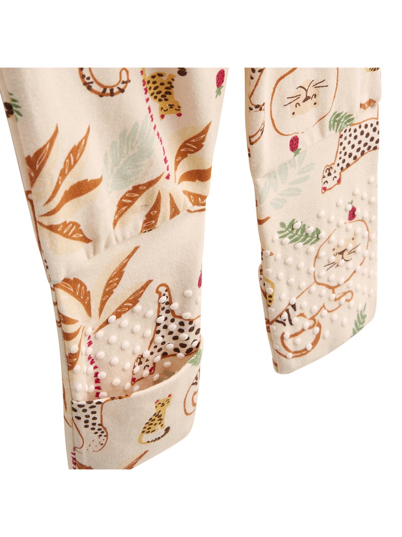 Pyjama enfant 2 pièces à pieds retroussables Tango Ecru - Kiabi