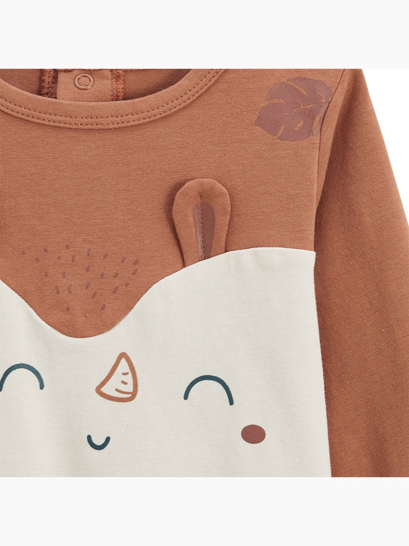 Pyjama enfant 2 pièces avec pieds retroussables Kansas City Camel - Kiabi