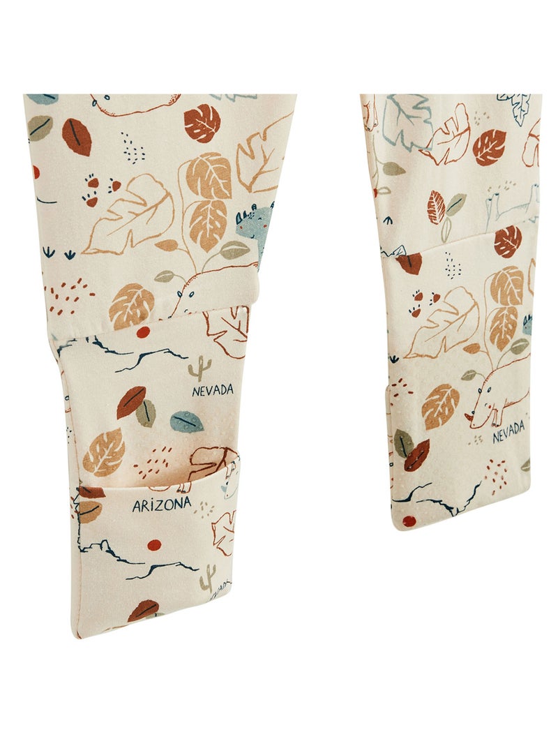 Pyjama enfant 2 pièces avec pieds retroussables Kansas City Camel - Kiabi