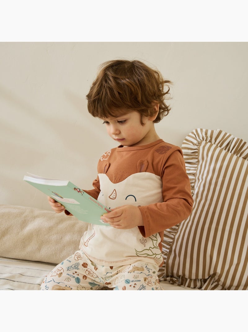 Pyjama enfant 2 pièces avec pieds retroussables Kansas City Camel - Kiabi