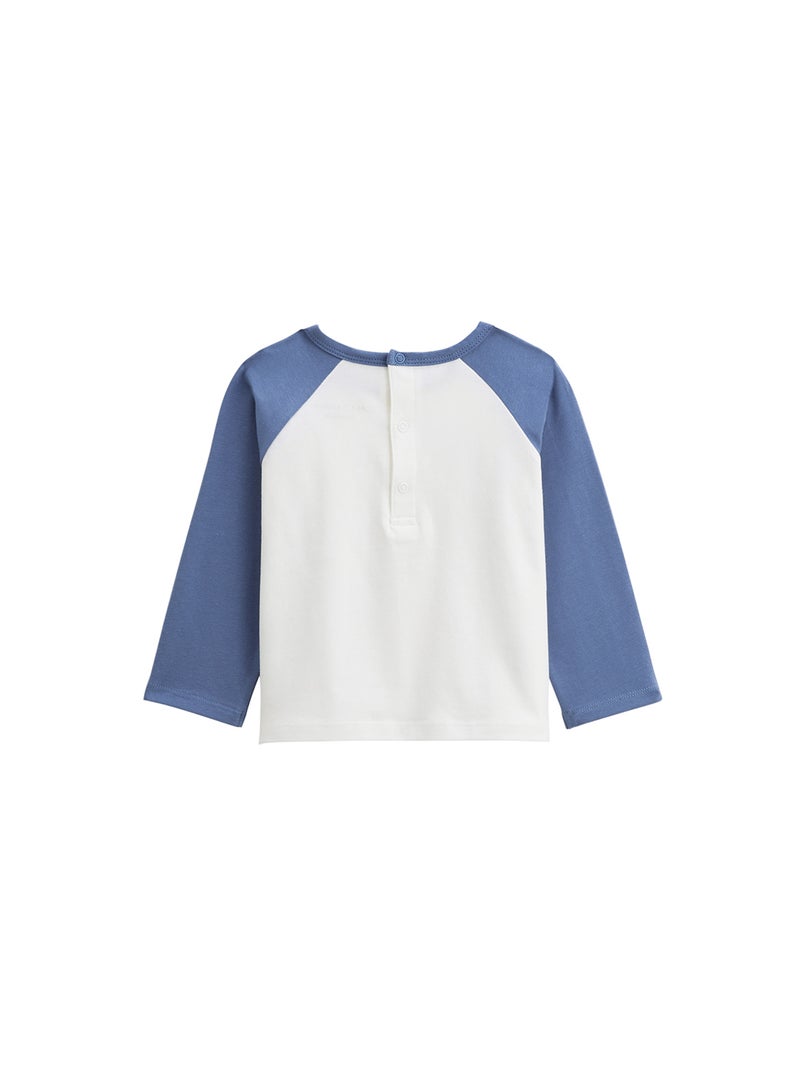 Pyjama enfant 2 pièces avec pieds retroussables Mexico Bleu - Kiabi