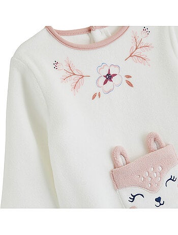 Pyjama enfant 2 pièces en polaire cléo