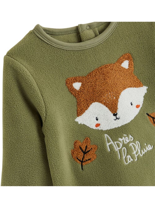 Pyjama enfant 2 pièces en polaire ginkgo - Kiabi
