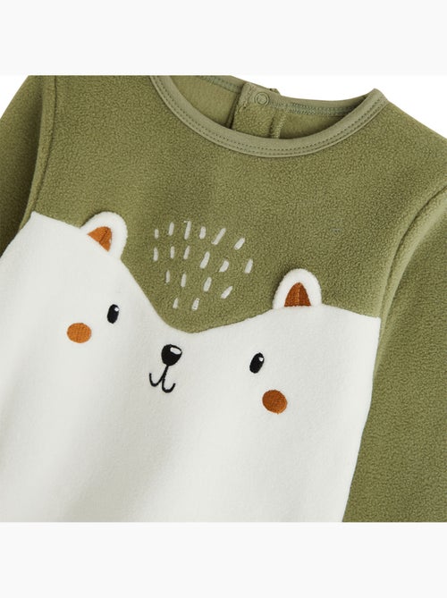 Pyjama enfant 2 pièces en polaire ginkgo - Kiabi