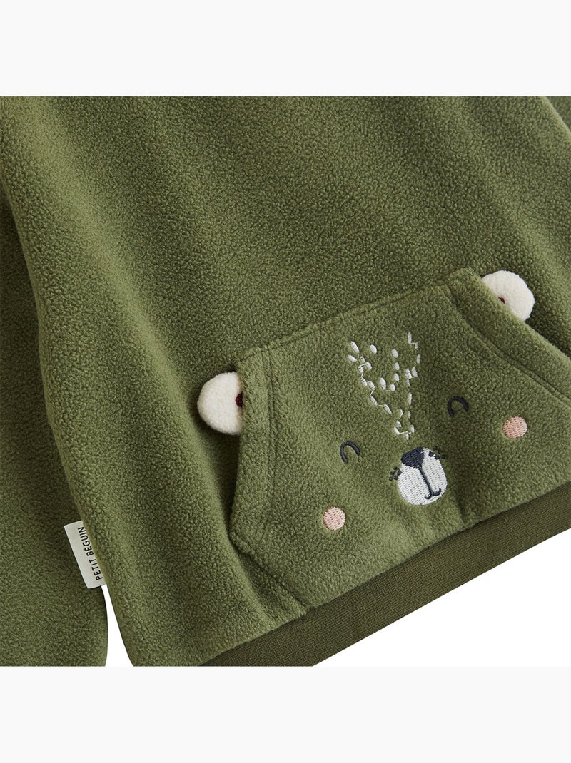 Pyjama enfant 2 pièces en polaire pistache Kaki - Kiabi