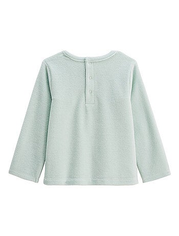 Pyjama enfant 2 pièces en velours à pieds retroussables Dina