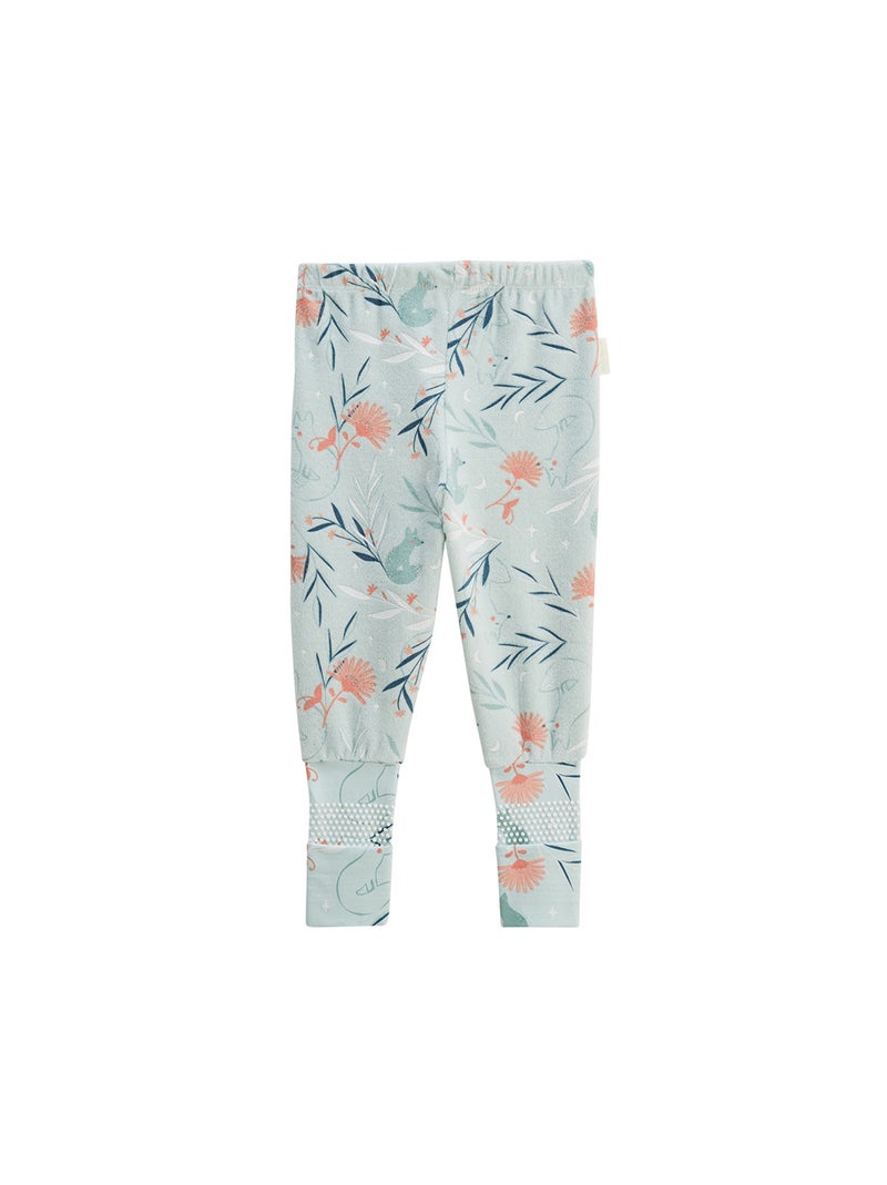Pyjama enfant 2 pièces en velours à pieds retroussables Dina Bleu - Kiabi