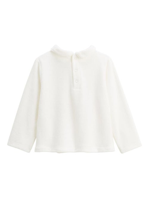 Pyjama enfant 2 pièces en velours à pieds retroussables Swan - Kiabi