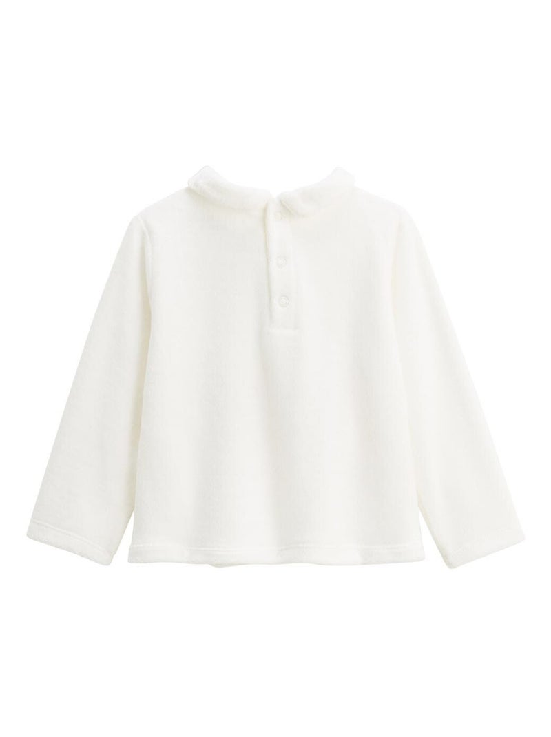 Pyjama enfant 2 pièces en velours à pieds retroussables Swan Moutarde - Kiabi