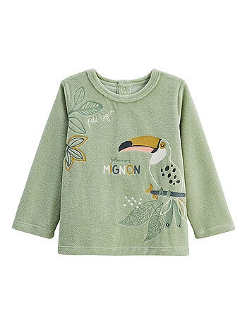 Pyjama enfant 2 pièces en velours avec pieds retroussables Boavista