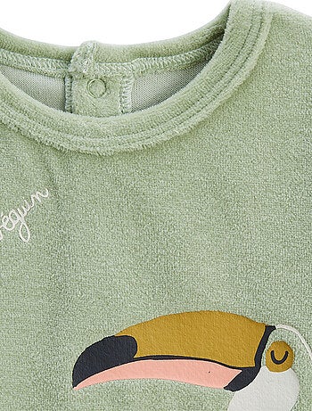 Pyjama enfant 2 pièces en velours avec pieds retroussables Boavista