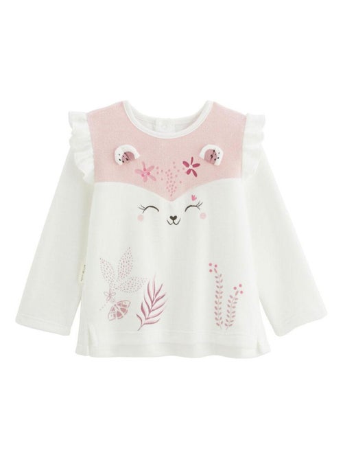 Pyjama enfant 2 pièces en velours écru Louisa - Kiabi