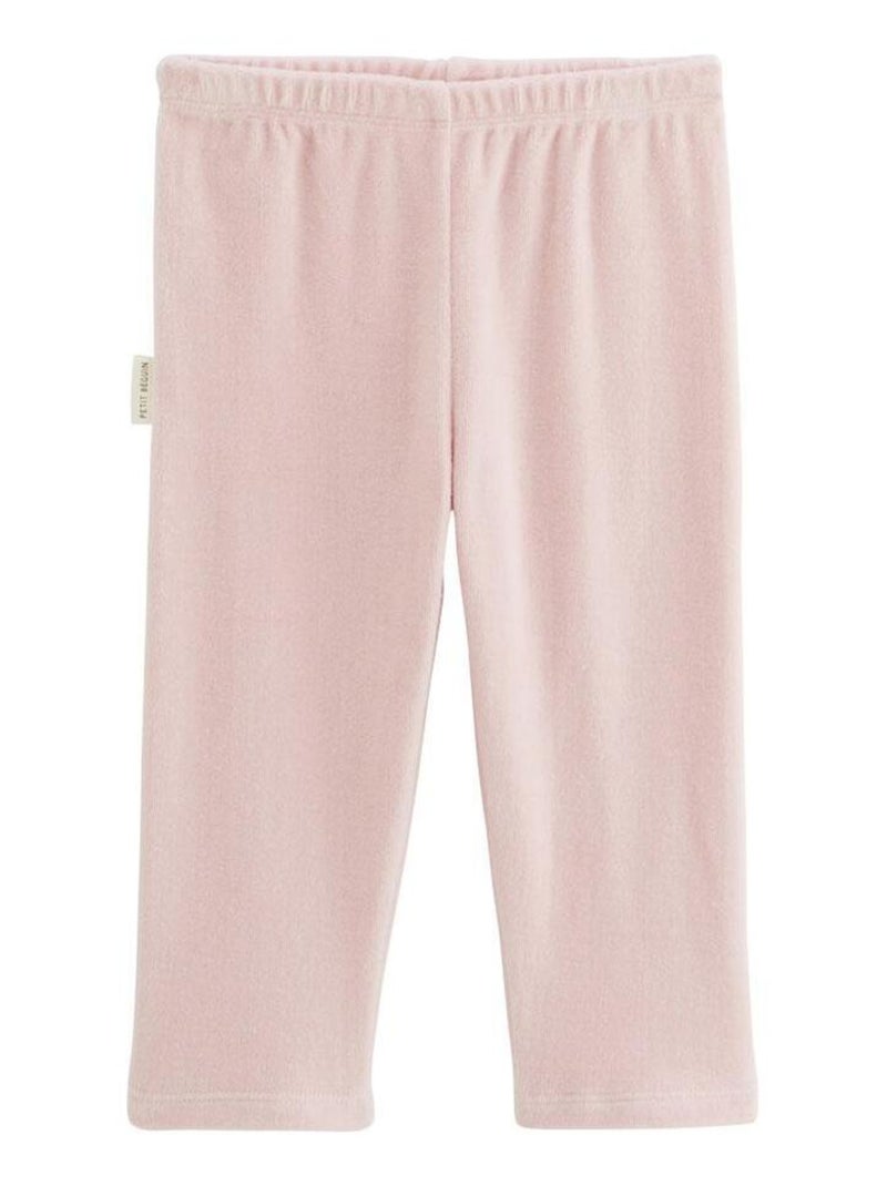 Pyjama enfant 2 pièces en velours écru Louisa Ecru - Kiabi