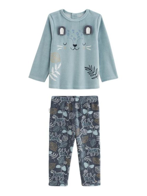 Pyjama enfant 2 pièces en velours Félintrépide - Kiabi