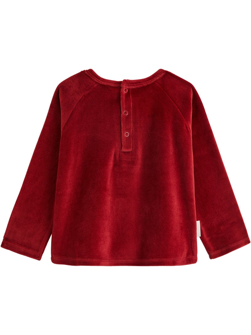 Pyjama enfant 2 pièces en velours grace Beige - Kiabi