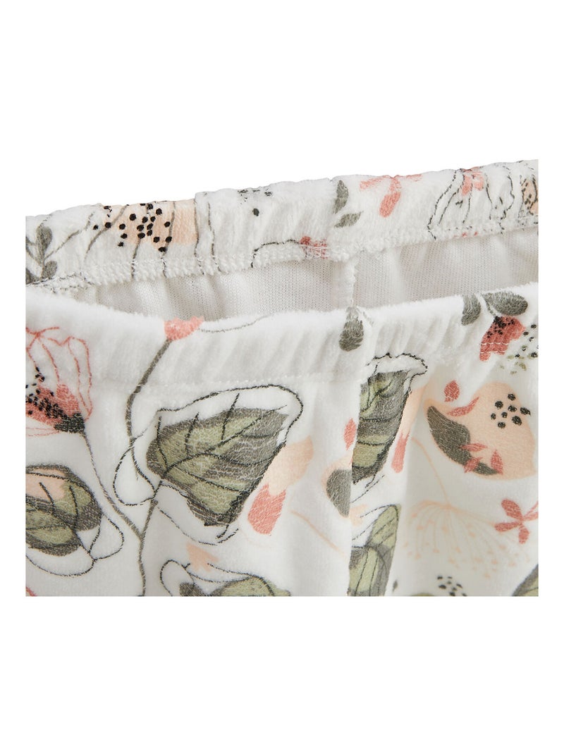 Pyjama enfant 2 pièces en velours Lily Kaki - Kiabi