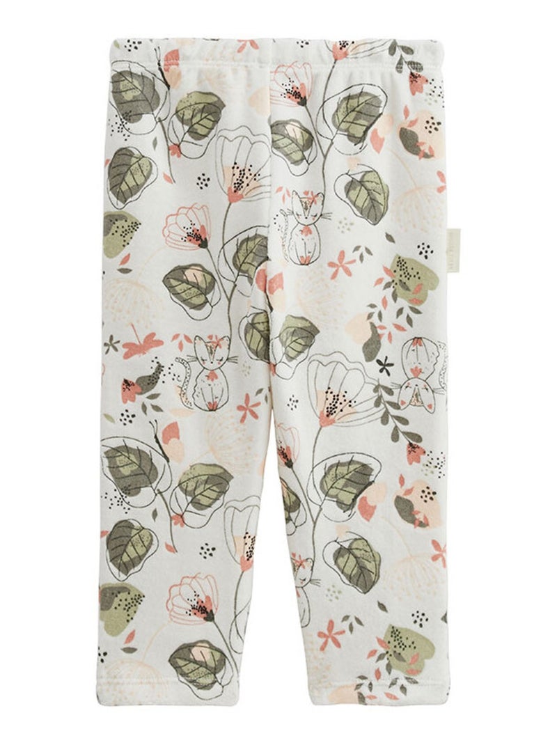 Pyjama enfant 2 pièces en velours Lily Kaki - Kiabi