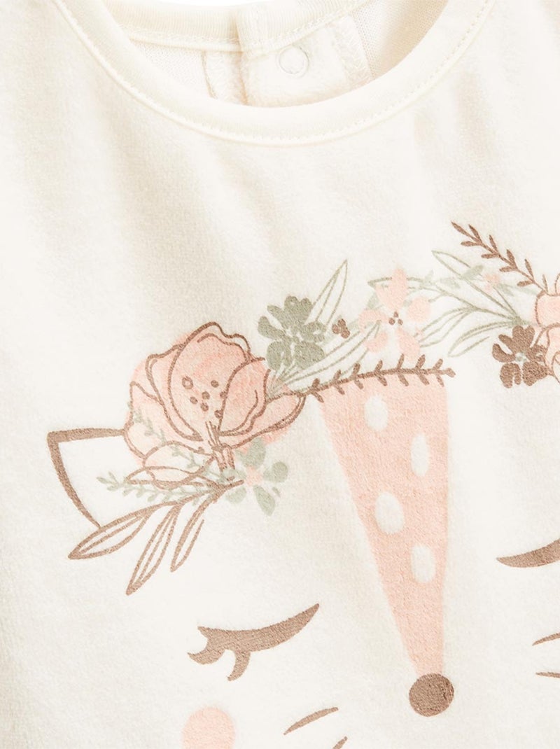 Pyjama enfant 2 pièces en velours Lison Vert - Kiabi