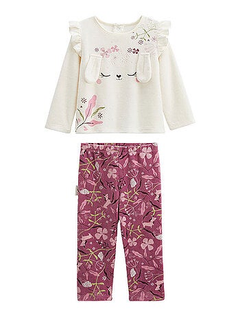 Pyjama enfant 2 pièces en velours Mila