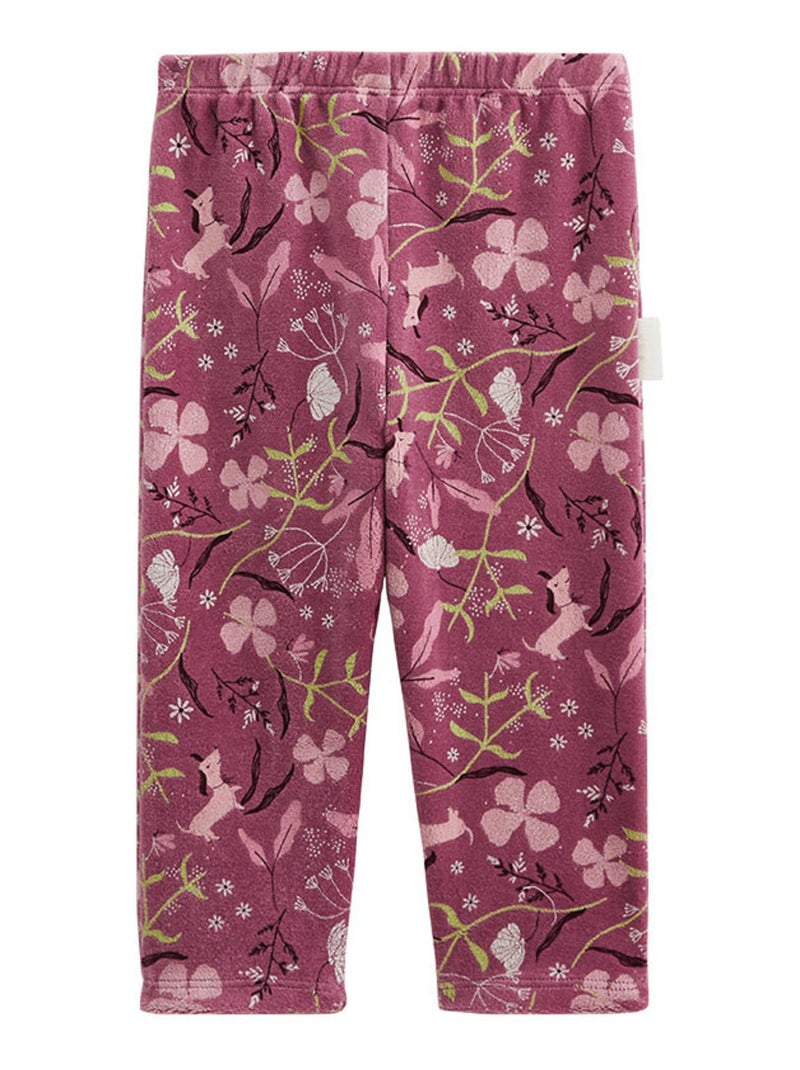 Pyjama enfant 2 pièces en velours Mila Ecru - Kiabi