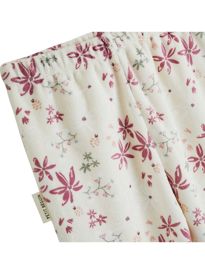 Pyjama enfant 2 pièces en velours misti Kaki - Kiabi