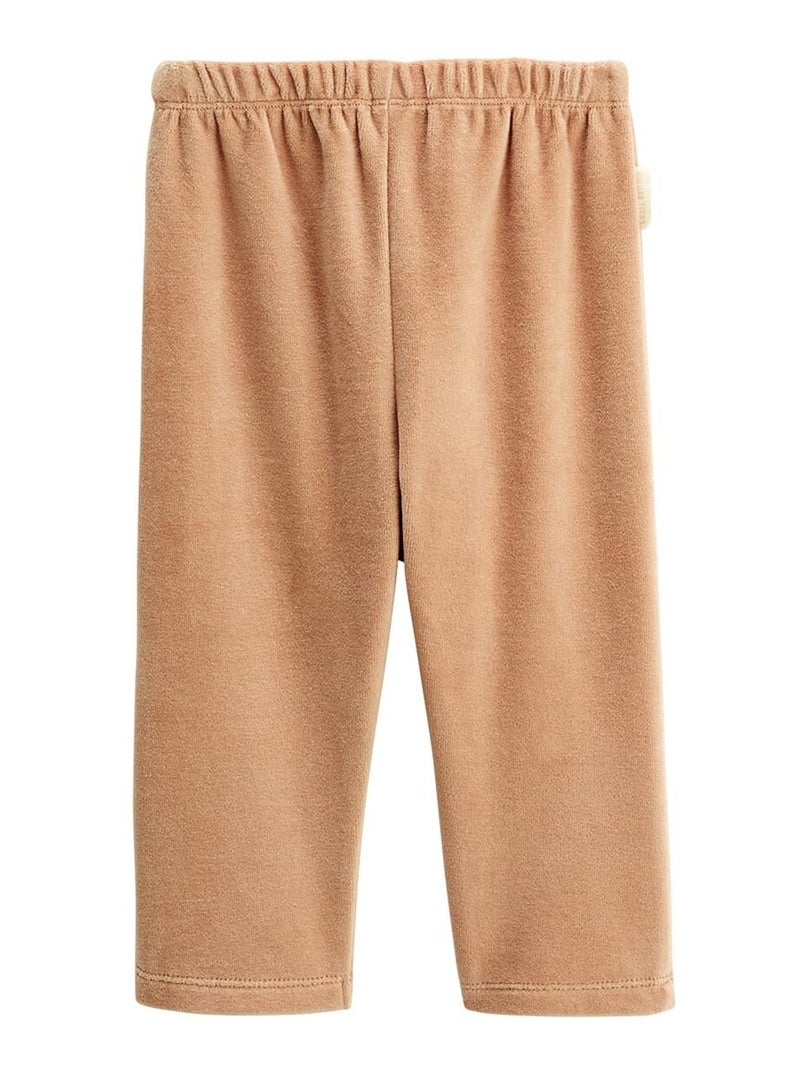 Pyjama enfant 2 pièces en velours Nino Ecru - Kiabi