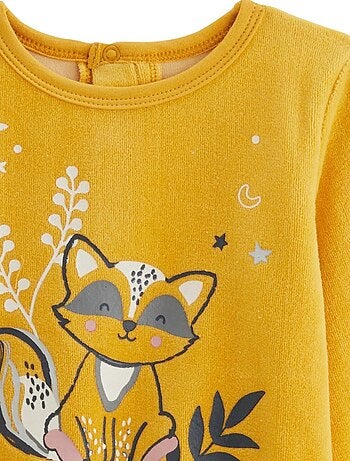 Pyjama enfant 2 pièces en velours Petit Loup
