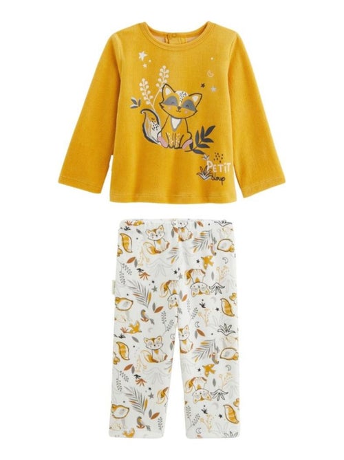 Pyjama enfant 2 pièces en velours Petit Loup - Kiabi