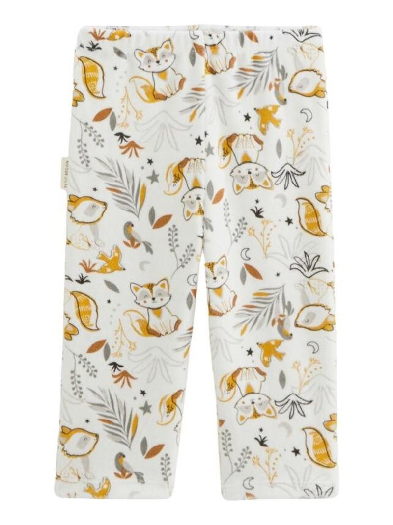 Pyjama enfant 2 pièces en velours Petit Loup Moutarde - Kiabi