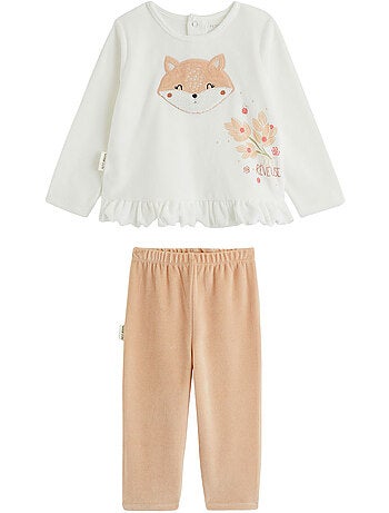 Pyjama enfant 2 pièces en velours petite rêveuse