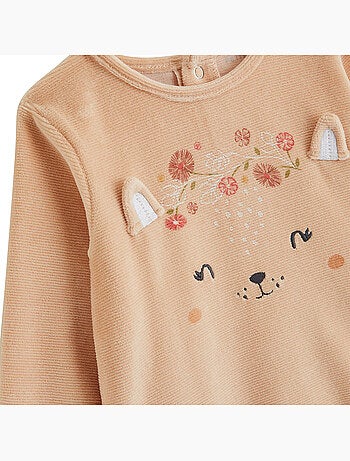 Pyjama enfant 2 pièces en velours petite rêveuse