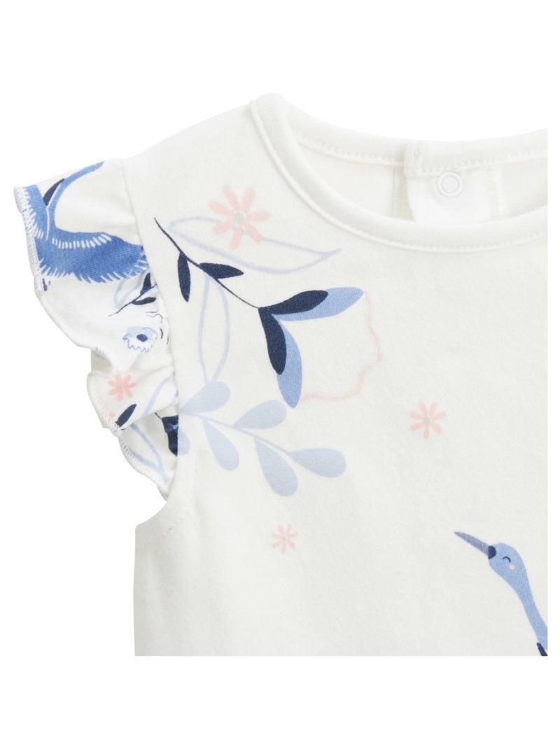 Pyjama enfant 2 pièces manches courtes Tiana Bleu - Kiabi