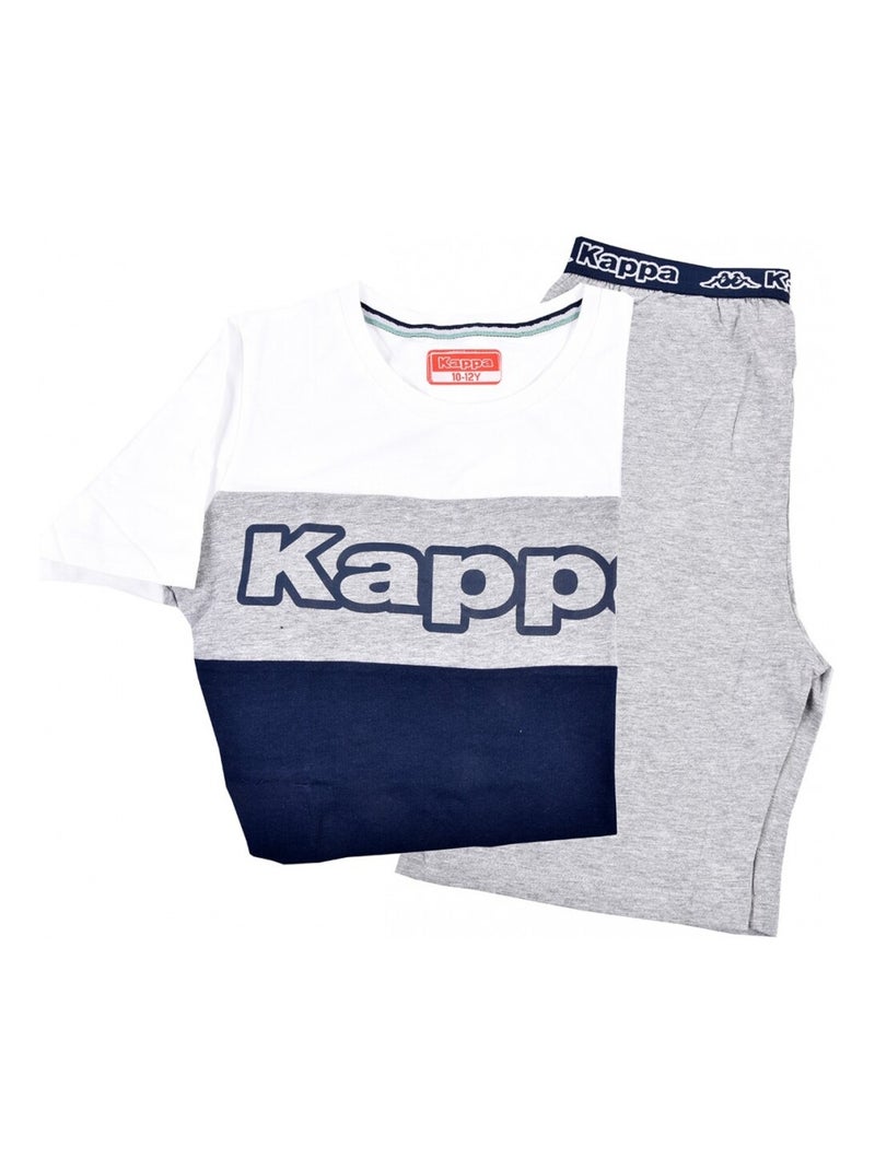 Pyjama enfant KAPPA Blanc Gris Bleu - Kiabi