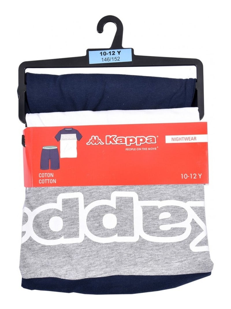 Pyjama enfant KAPPA Bleu Gris Blanc - Kiabi
