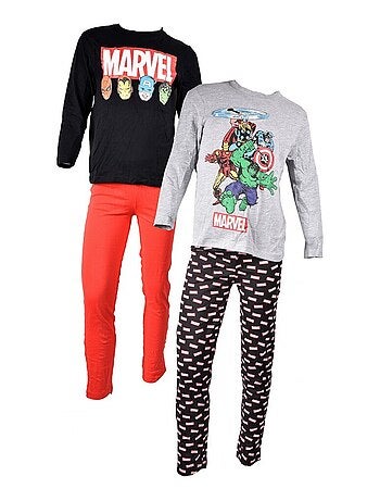 Pyjama enfant LICENCE AVENGERS en coton - Pack de 2