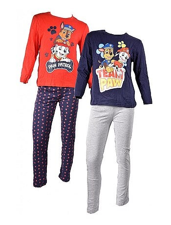 Pyjama enfant LICENCE PAT PATROUILLE en coton - Pack de 2