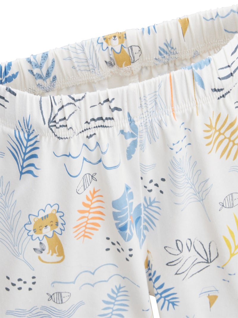 Pyjama enfant manches courtes Biscarosse Ecru - Kiabi