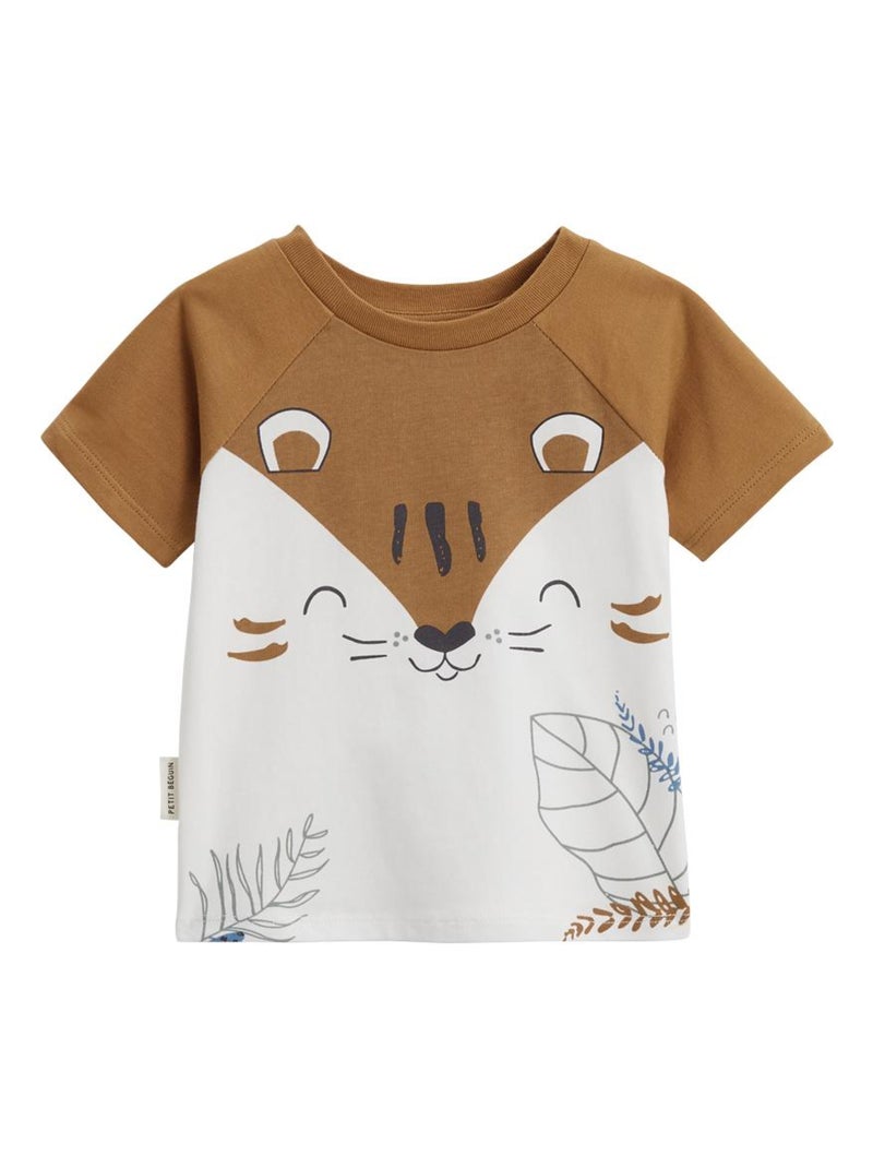 Pyjama enfant manches courtes Garden Party Camel - Kiabi