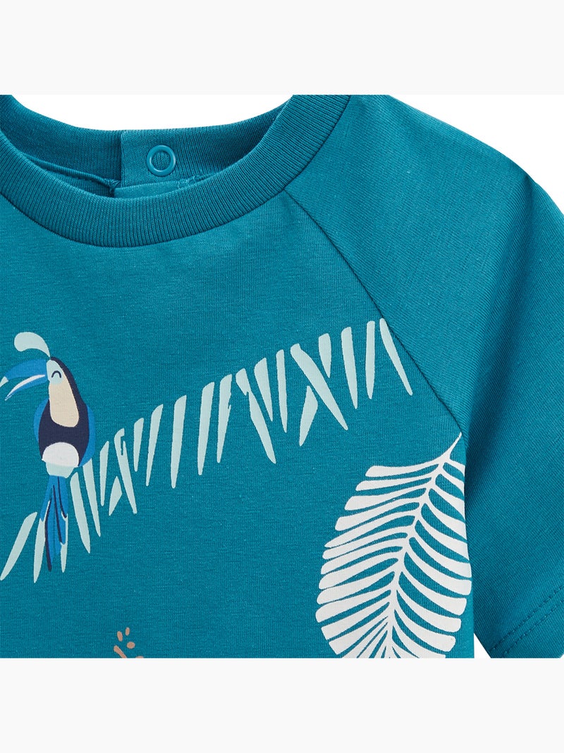 Pyjama enfant manches courtes Santorini Bleu - Kiabi