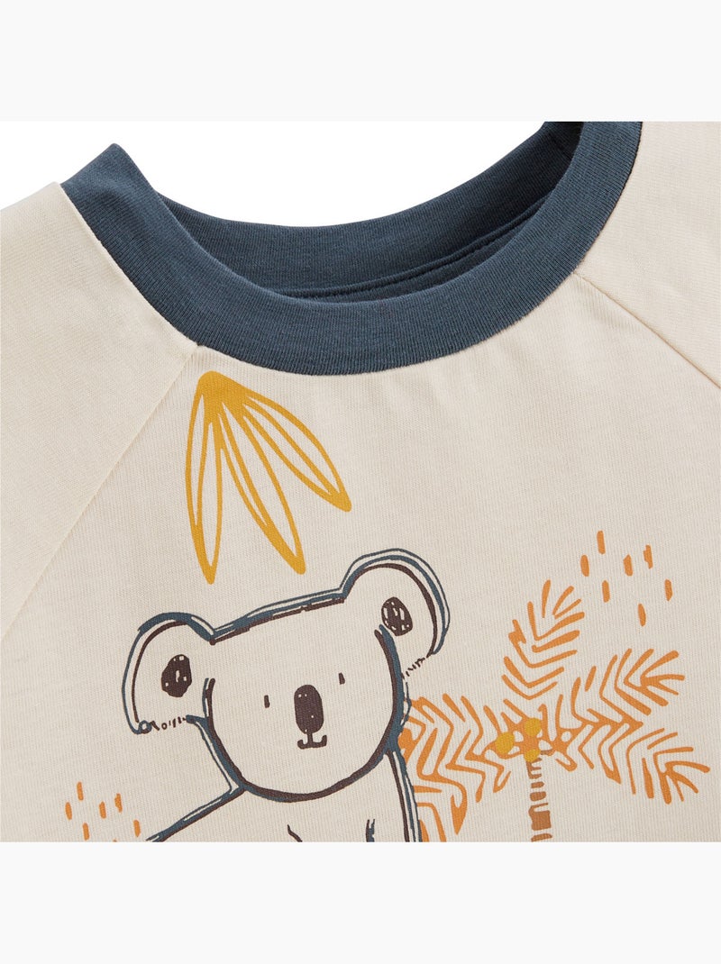 Pyjama enfant manches courtes Tapioca Gris - Kiabi